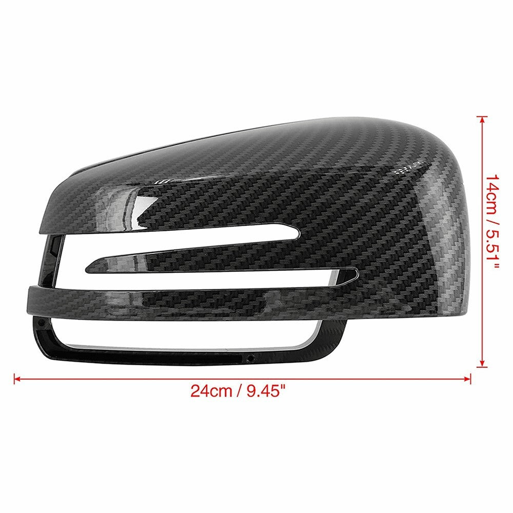 Carbon Fiber Style Side Rear Mirror Cover For Mercedes W204 W212 W117 C E Class