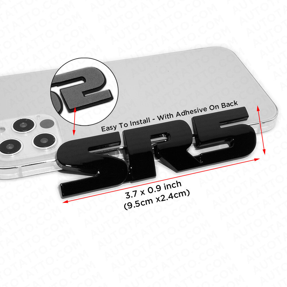 2x Gloss Black Tacoma 4 Runner TRD Pro SR5 Emblem Side Rear Door Tailgate Badge