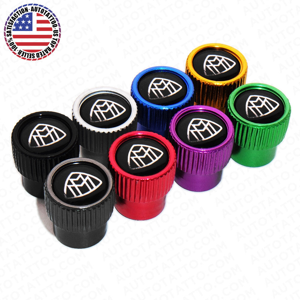 For Maybach Roundel Car Wheels Tire Air Valve Caps Stem Dust Logo Cover Sport