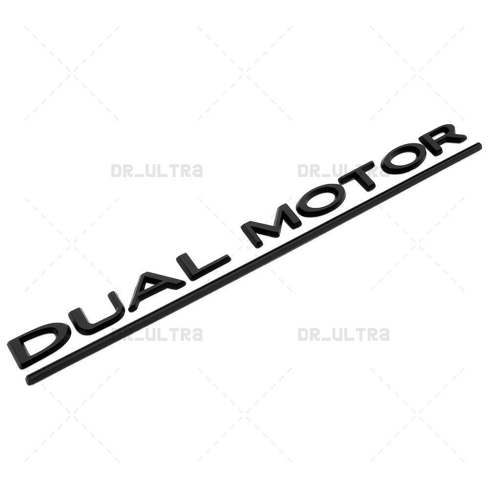 Tesla Rear Liftgate Lid Dual Motor Performance Nameplate Logo Badge Emblem Black