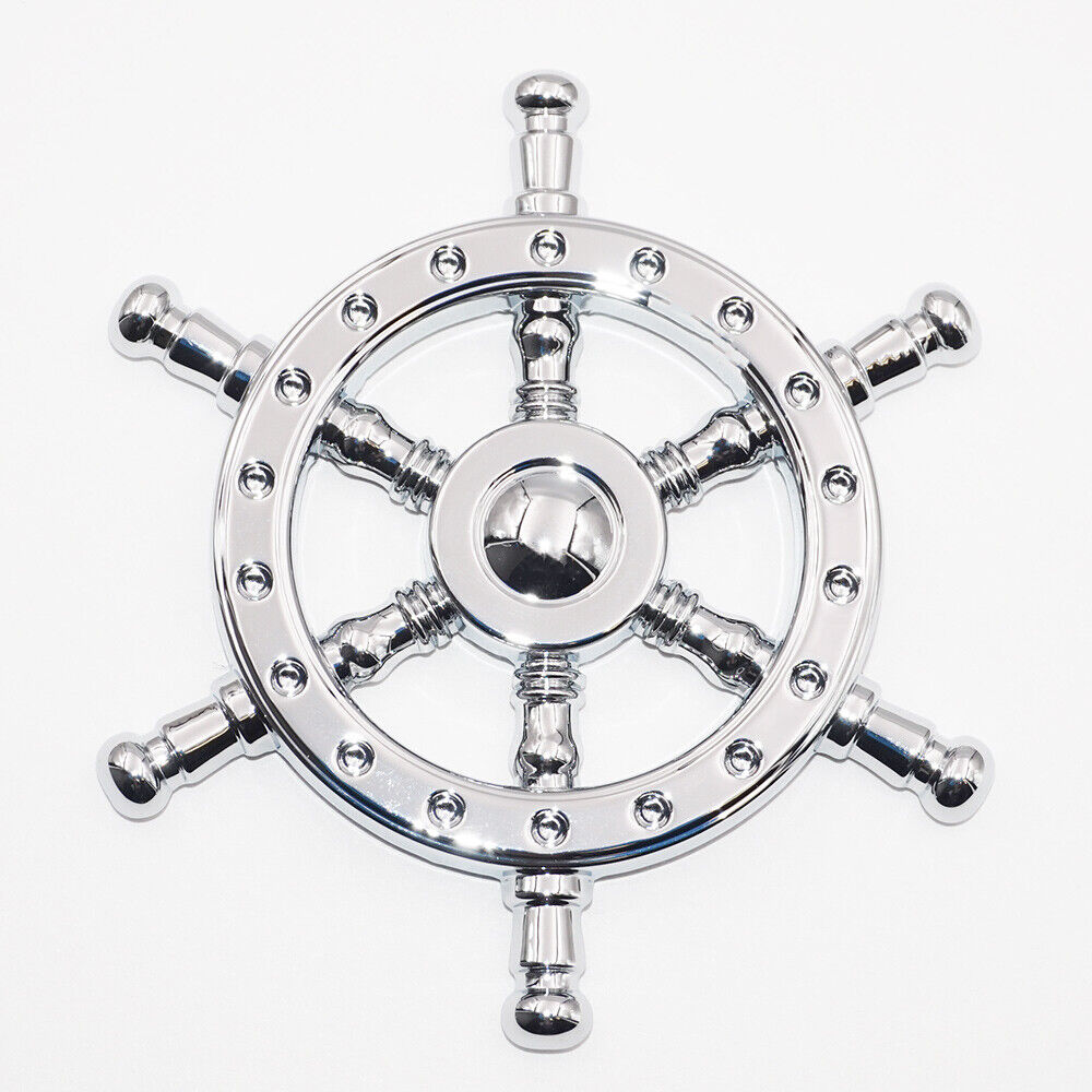 Universal 3D Fashion Metal Ship Steering Wheel Car Decal Sticker Decoration