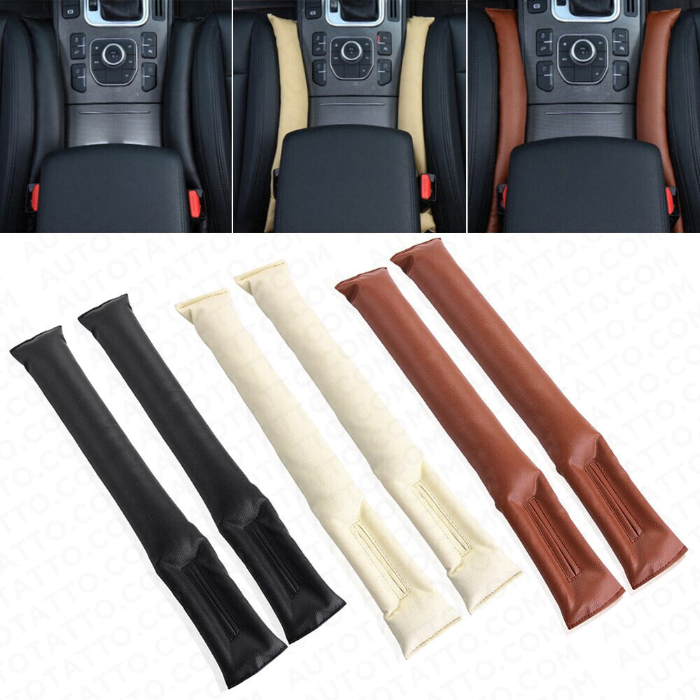 2pcs Universal Car Sport Seat Hand Brake Gap Filler Pad Leather Decoration Gift