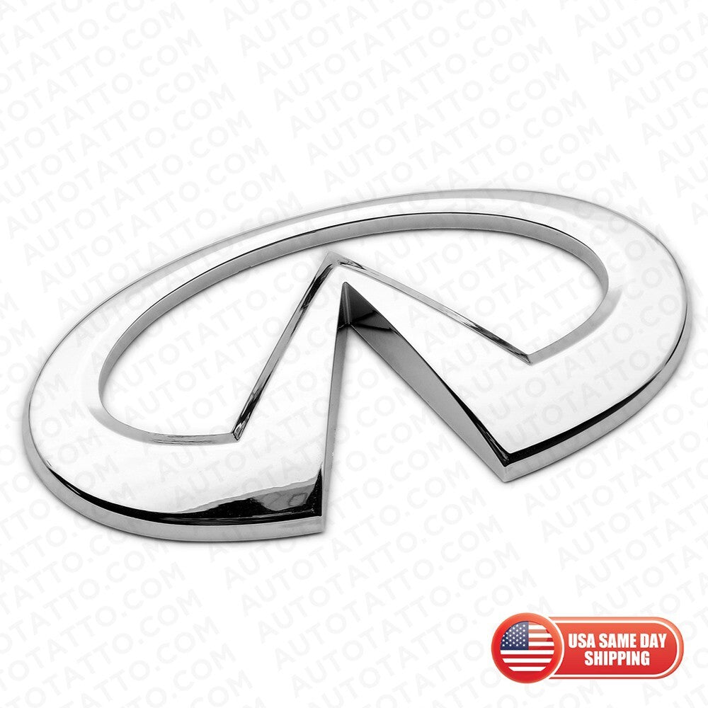 17-22 Infiniti Q60 Rear Luggage Lid Nameplate Emblem Badge Logo Chrome
