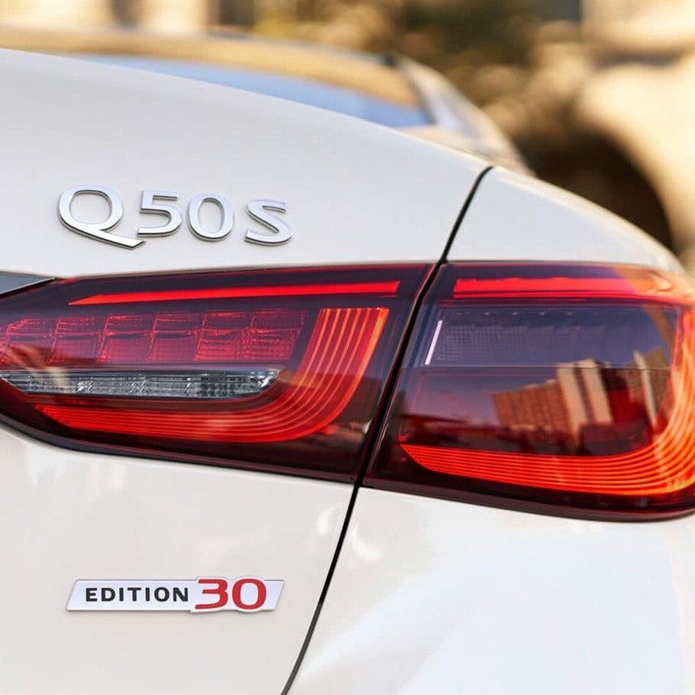 For Infiniti EDITION 30 Rear Trunk Lid Badge Emblem Nameplate Sport Chrome Red