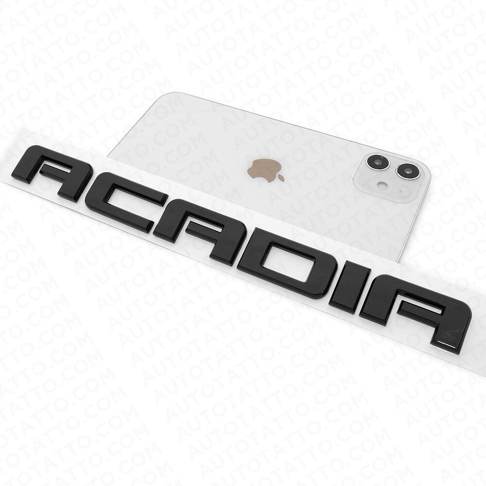 3pcs GMC Acadia Front Door or Rear Liftgate Nameplate Logo Emblem Gloss Black