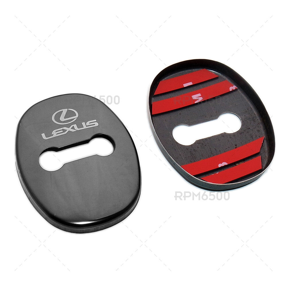 2X Stainless Steel Car SUV Door Striker Cover Lock Buckle Cap F-Sport For Lexus