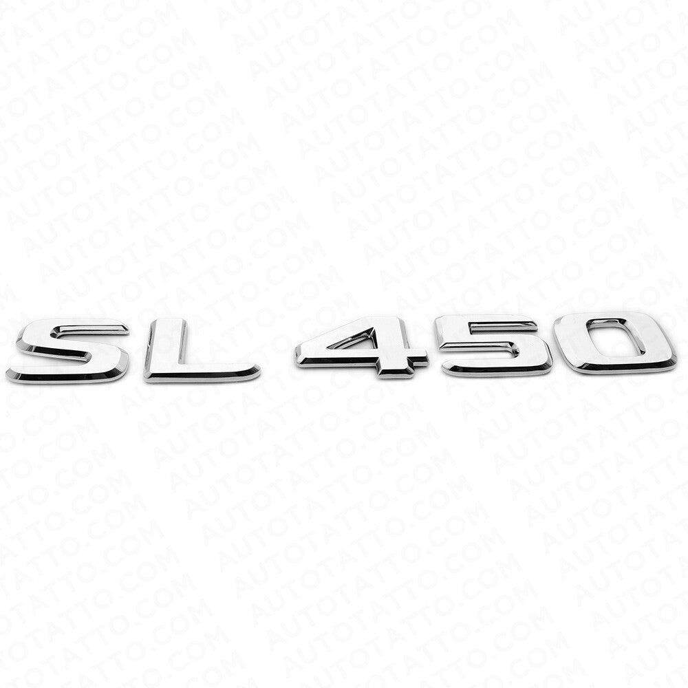17-21 For Mercedes SL 450 Letter Emblem Luggage Trunk Lid Badge AMG Sport Chrome
