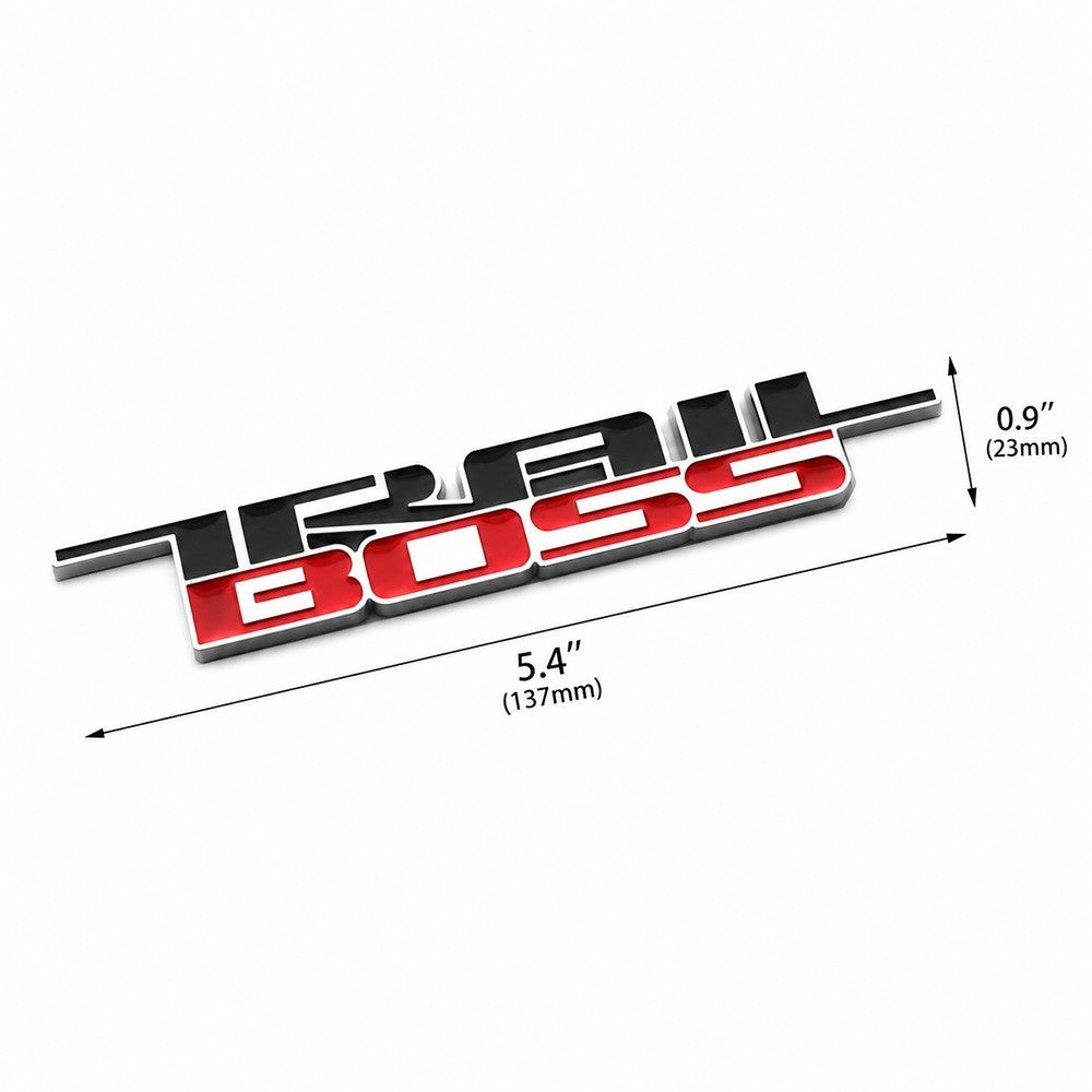 Chevrolet Silverado 1500 2500 3500 HD Trail Boss Door Bed Badge Emblem Red
