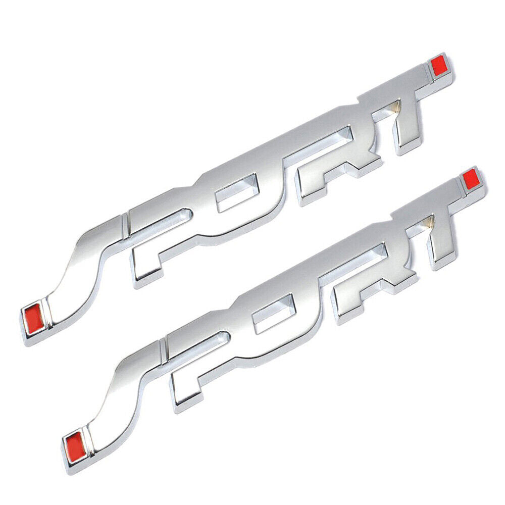 Universal 3D Fashion Metal 1x Sport / 2x Sport Car Decal Sticker Auto Decoration