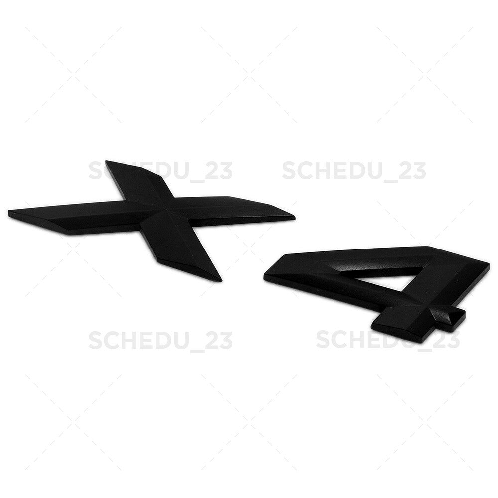 Matte Black X4 Letter Logo Emblem Badge Liftgate Nameplate Rear Trunk M Sport
