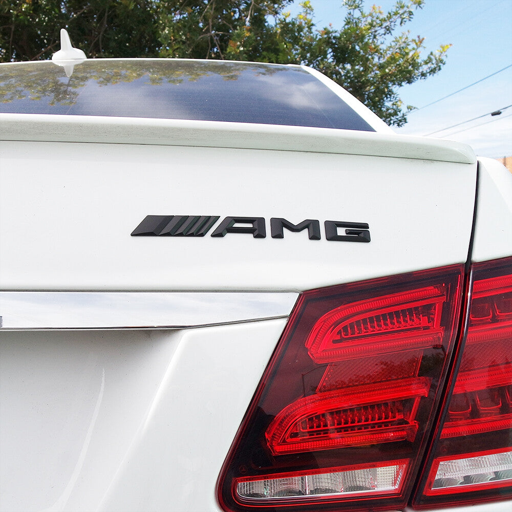 15-16 New AMG Rear Trunk Letter Emblem Logo Badge Decoration Sport Matte Black
