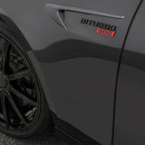 2x Mercedes BRABUS BITURBO 900 Fender Nameplate Badge Marker Emblem Matte Black