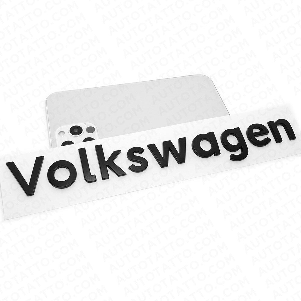 Universal Matte Black Rear Liftgate Badge Sport Volkswagen Letter Emblem For VW