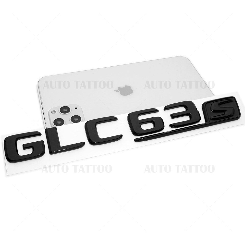 17-20 Mercedes GLC 63 S Letter Emblem Liftgate Logo Badge AMG Sport Gloss Black
