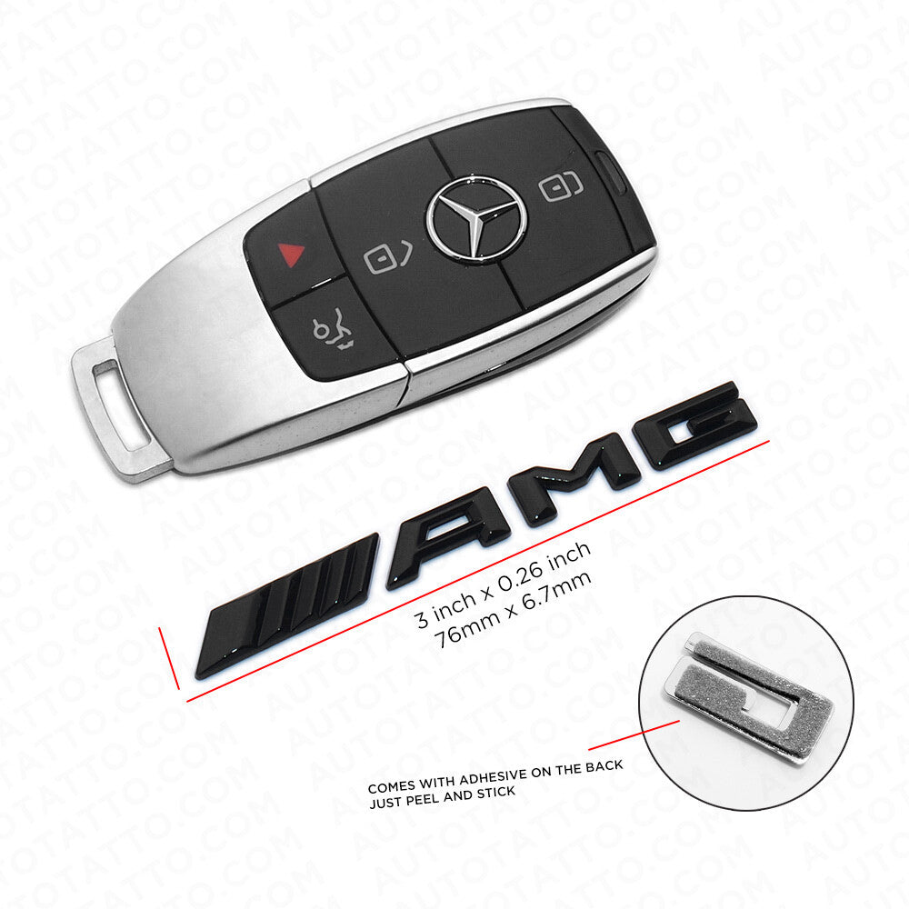 Gloss Black AMG Interior Multimedia Decal Sticker Badge Decoration Emblem Logo