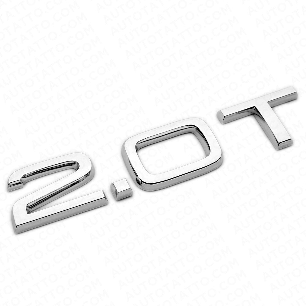 Rear Trunk Deck Lid 2.0T Turbo Nameplate Emblem Badge Chrome