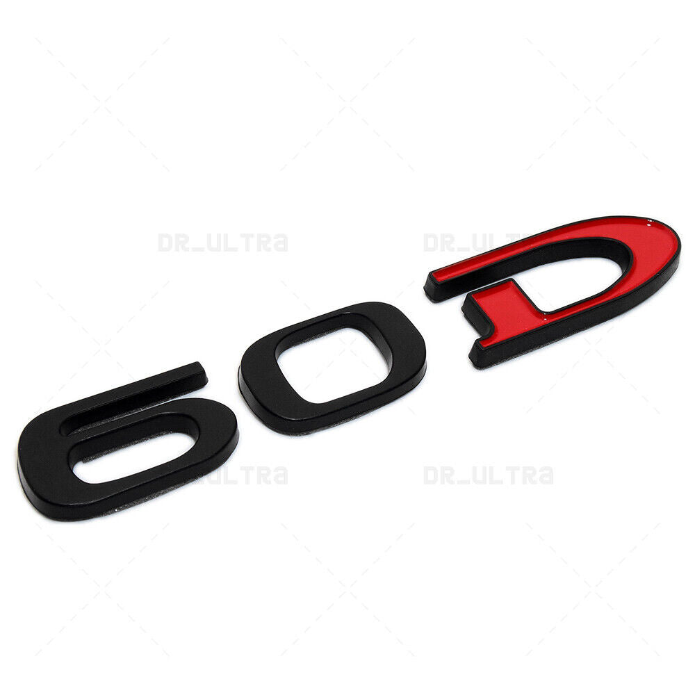 Tesla Rear Liftgate Lid Model 60D Nameplate Logo Badge Emblem Sport Black Red