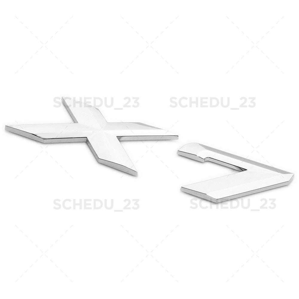 Chrome X7 Letter Logo Emblem Badge Nameplate LiftGate Rear Trunk ABS ///M Sport