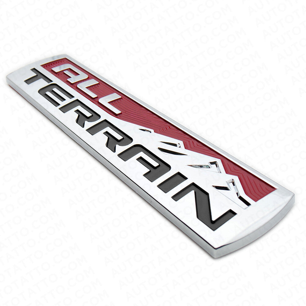 Chevy GMC All Terrain Rear Tailgate Letter Nameplate Emblem Badge Sport Chrome