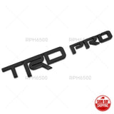 Toyota Tacoma Tundra TRD Pro Set Black Metal Sport Letter Logo Badge 3D Emblem