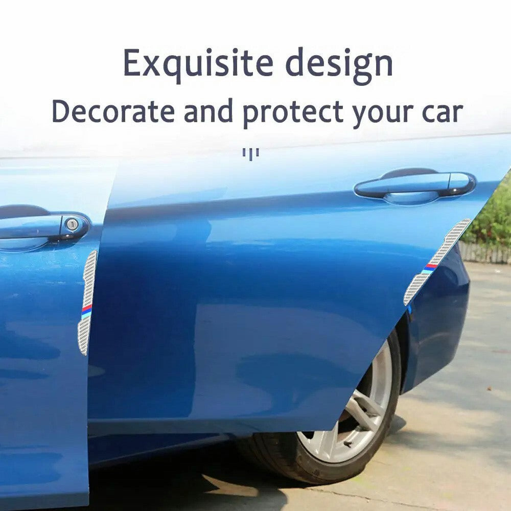 BMW M Performance 3D Carbon Car Side Door Strip Scratche Edge Guard Trim Silver