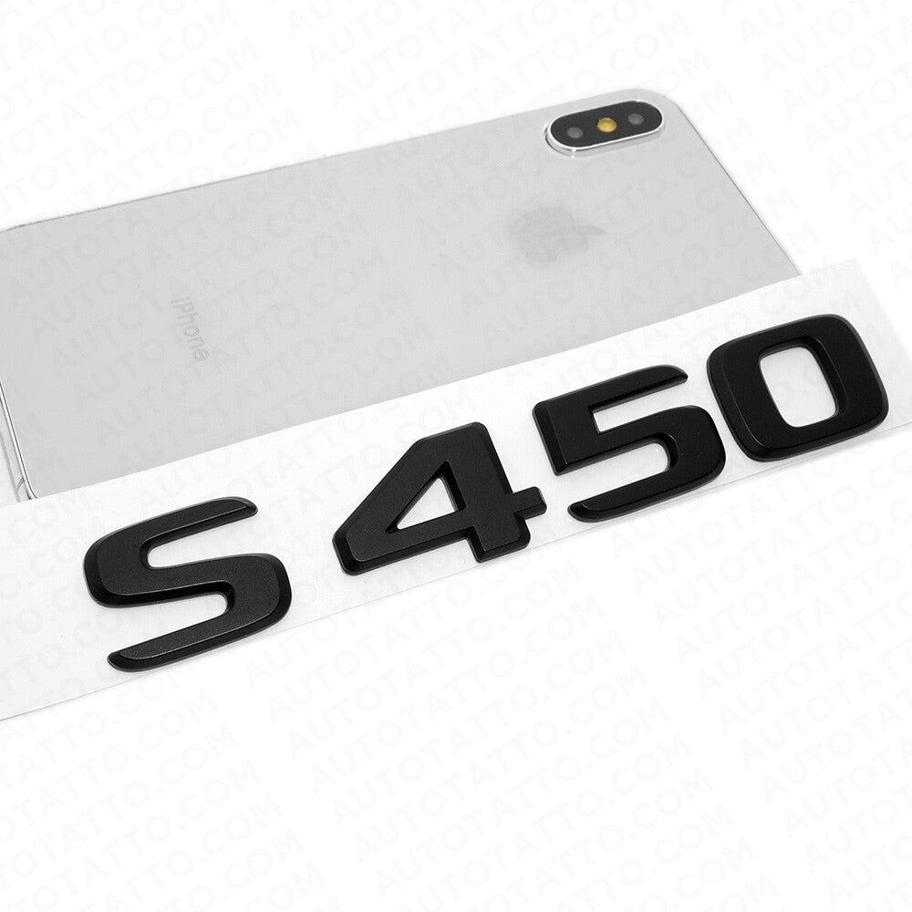 18-21 Mercedes S450 Letter Emblem Luggage Trunk Lid Badge AMG Sport Matte Black
