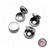 4x Car License Plate Frames Cover Hardware Hider Caps Front & Rear Sport Silver