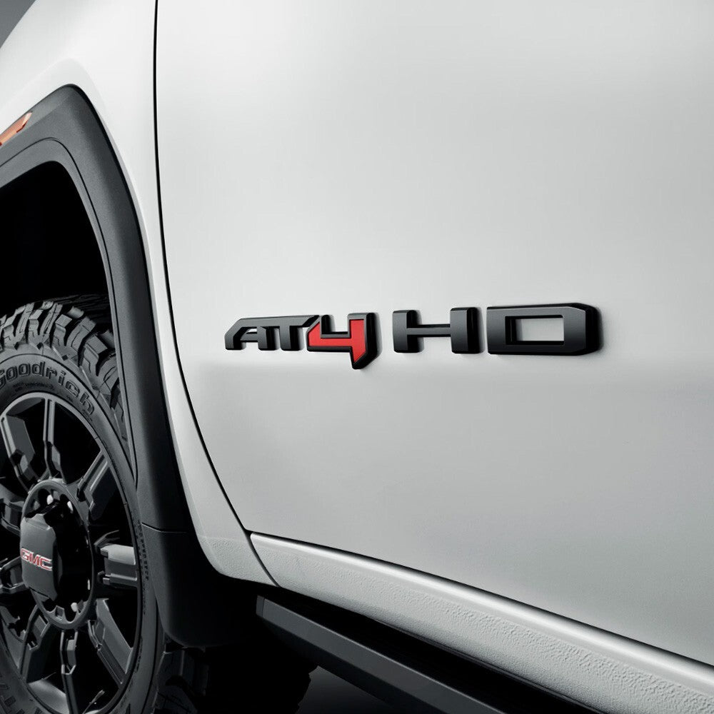 2020+ GMC Chevy HD Front Side Door Nameplates Letter 3D Emblem Matte Black