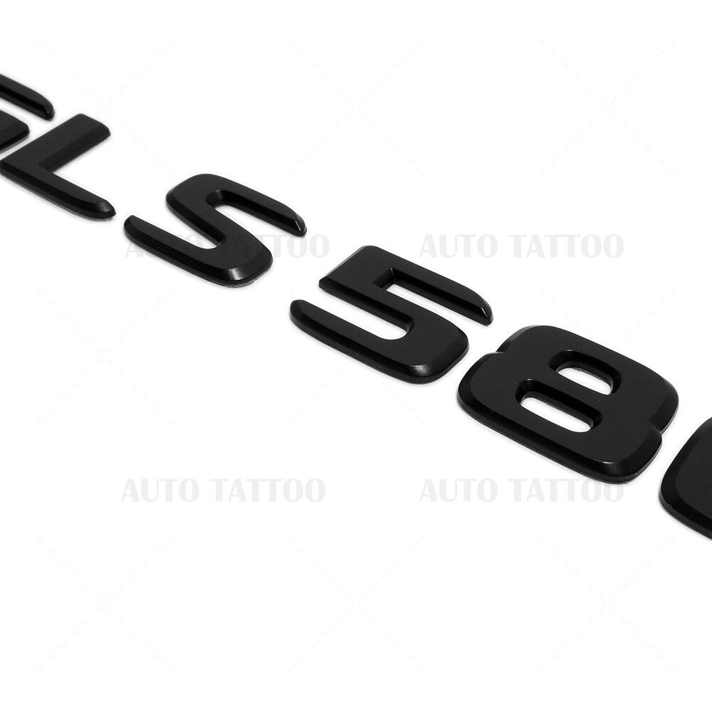 For Mercedes GLS 580 Letter Emblem Liftgate Logo Badge AMG Sport Matte Black