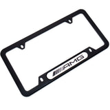 Black Stainless Car License Plate Frame Cover For AMG Sport Gift Accessories