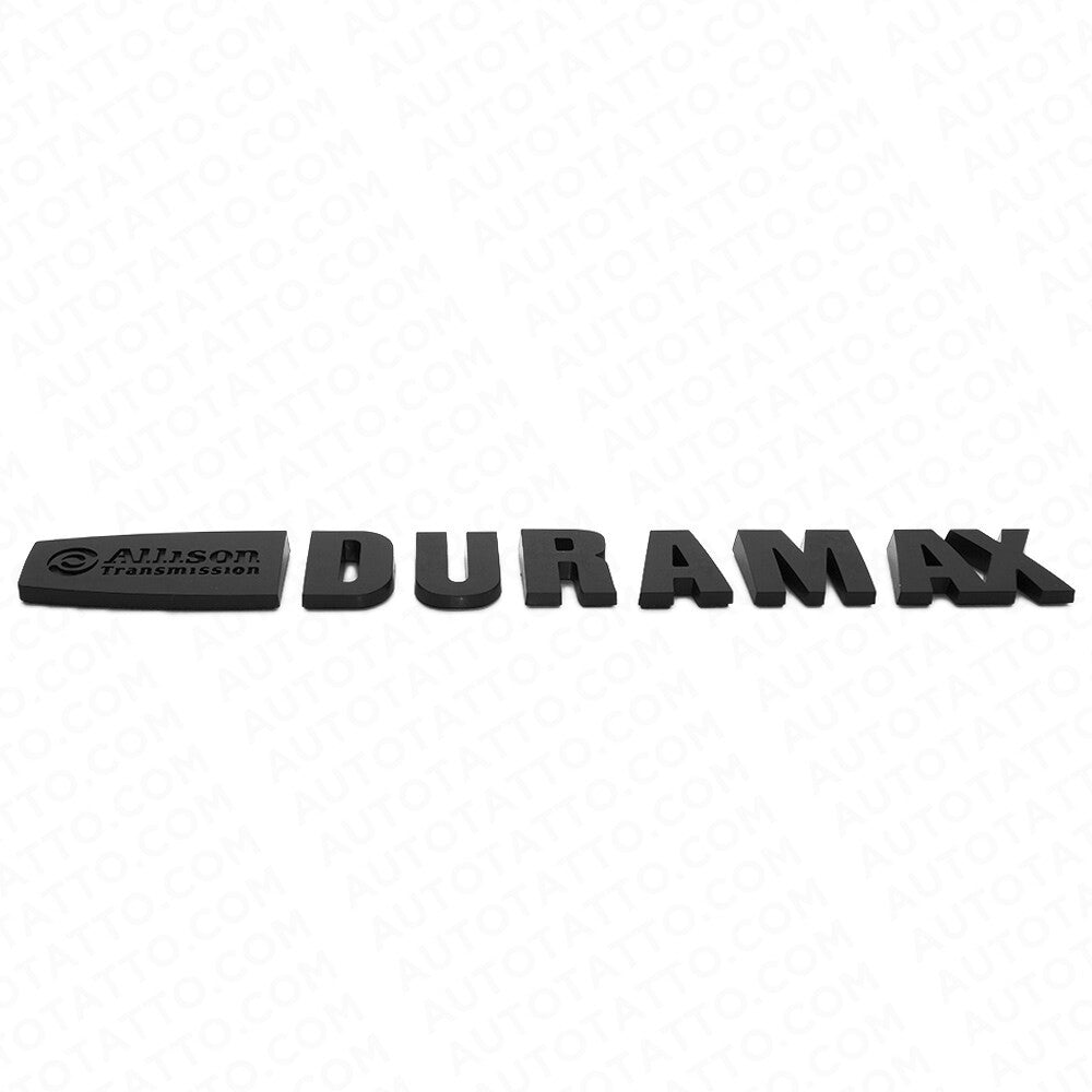 2x OEM Black Allison Transmission Duramax Hood Logo Emblem Badge Truck Sport