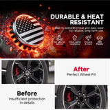 4x Wheel Center Hub Cap 83mm 3.25" USA Flag For Chevy Silverado 2014-26 22837060