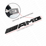 Black Carbon Fiber Style AMG Sport Car Emblem 3D Trunk Lid Logo Badge Decoration