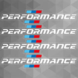 4PCS for BMW Car Decals M Performance Door Handle Sticker Car Body Decal Sport
