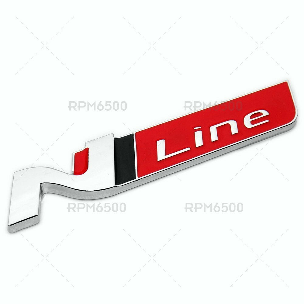 Universal Car Fender Side Marker Logo Badge Nameplate Emblem Sport Chrome Red