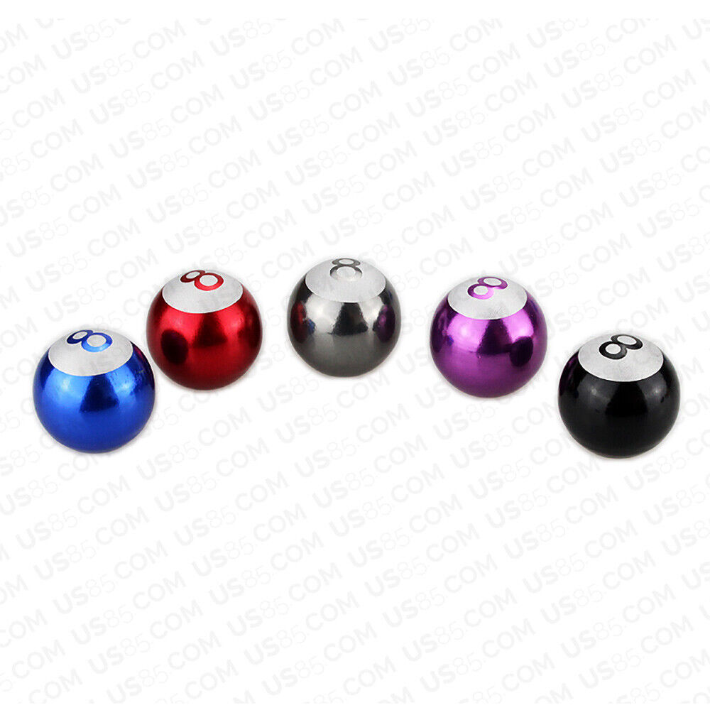 Universal No. 8 Eight Billiard Ball Car Round Caps Auto Valve Stems Decoration