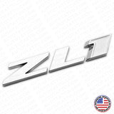 Camaro Hood or Rear Bumper ZL1 Nameplate Logo Sport Emblem Decorate Chrome White