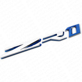 3x Chevy Corvette ZR1 Hood Rear Bumper Nameplate Logo Sport Emblem Chrome Blue