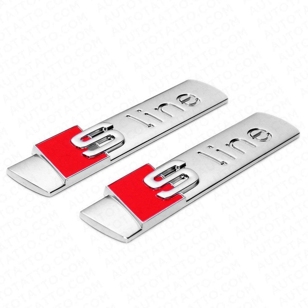 2pcs Sline S LINE Side Fender Marker Emblem Decal Badge Decorate OEM Sport