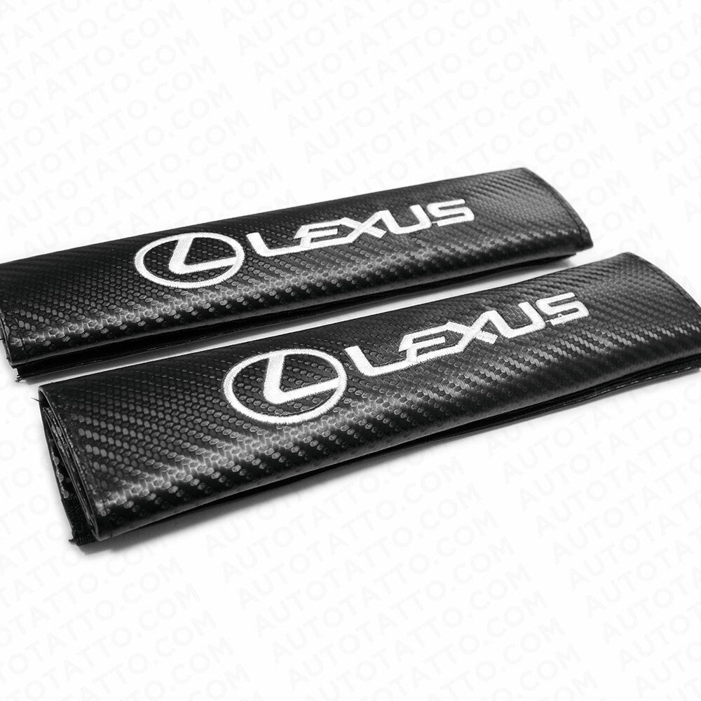 Universal Carbon Car Seat Belt Cover Safety Shoulder Strap Cushion Pad Harness