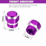 4pcs Universal Car Tire Wheel Valve Stem Caps Hex Design Dust Cover Accessories