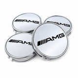 Mercedes-Benz AMG Set of 4 Silver AMG Center Caps 3 Inch/75mm Fits Most Models