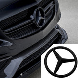 Mercedes Front Grill Overlays Add-On Logo Cover Emblem AMG Sport 3D Matte Black