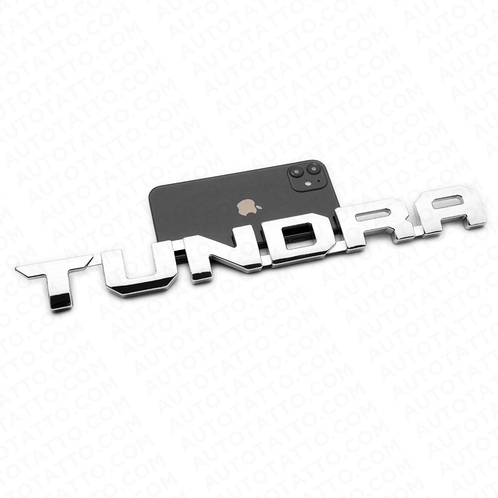 2pcs 13-21 OEM Chrome Tundra Letter Side Fender Nameplate Emblem Badge Logo