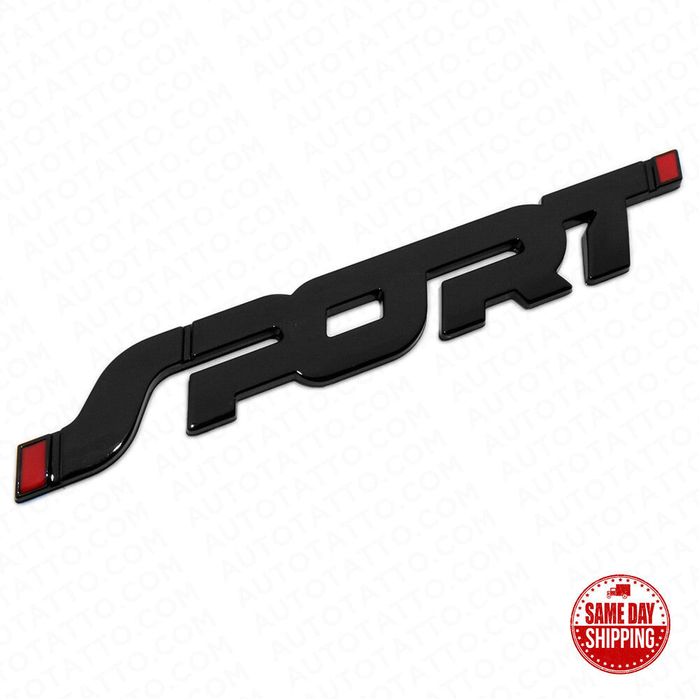 Universal Car Gloss Black SPORT Tailgate Adhesive Nameplate Badge Logo Emblem