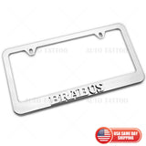 1x Brabus Mirror Chrome License Plate Frame Cover Decorate + Screw Caps