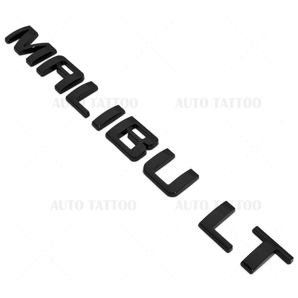 Chevy Malibu LT Trunk Door Letter Emblem Logo Badge Nameplate Gloss Black Sport