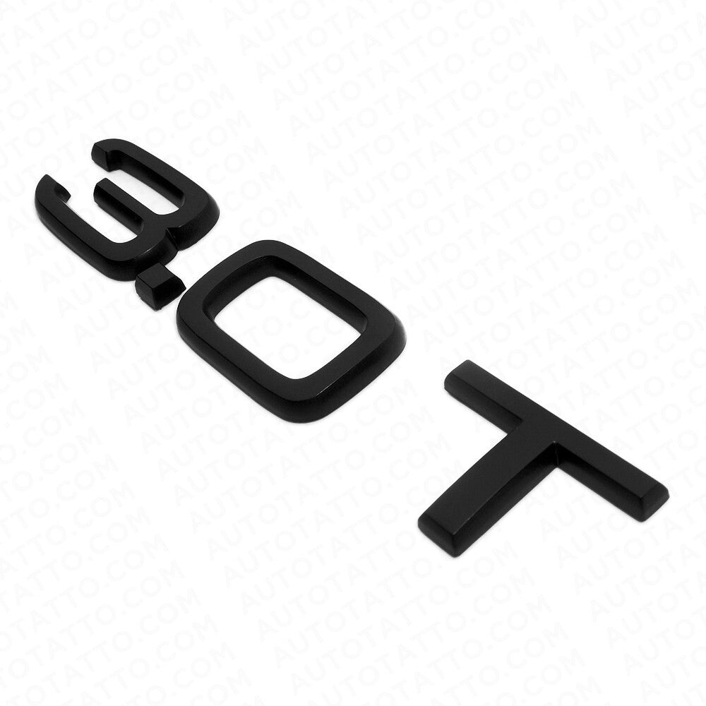 Audi Car Rear Trunk Deck Lid 3.0T Turbo Nameplate Emblem Badge Matte Black Sline