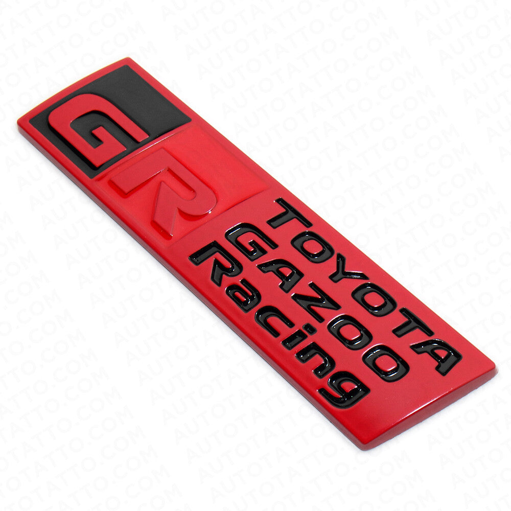 GR Gazoo Racing Fender Trunk Marker Nameplate Emblem Badge Logo Sport Red