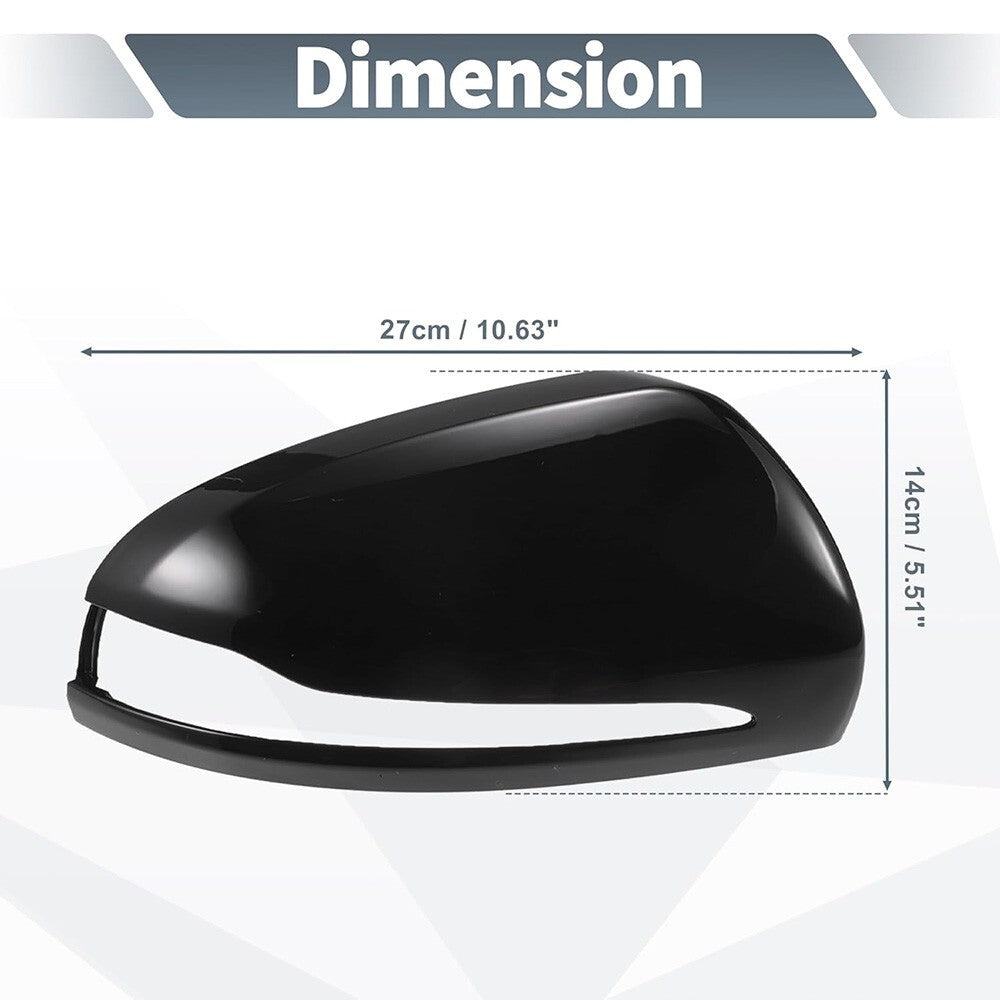 Gloss Black Mercedes W205 W213 X253 W222 C E S GLC Class Mirror Cover Replace